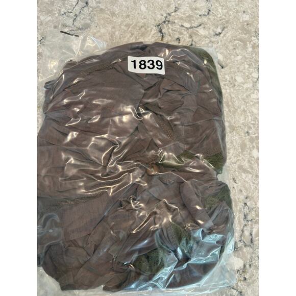 Anne Giorgio Crinkle Tie Up Dress Shirt Asymmetrical Gray Size Medium JL - Picture 9 of 9